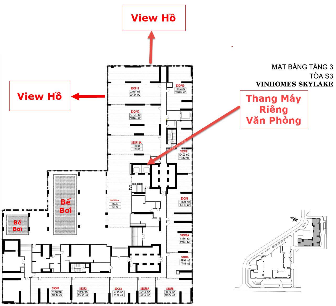 Cho thuê sàn TM và văn phòng Vinhome Skylake, mặt đường Phạm Hùng giá sốc từ 300 nghìn/m2